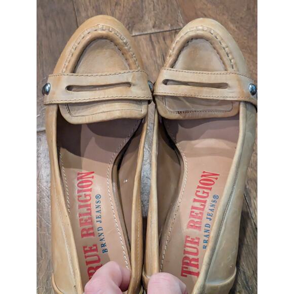 True Religion vintage platform heels size 7.5 in GUC - Picture 3 of 5